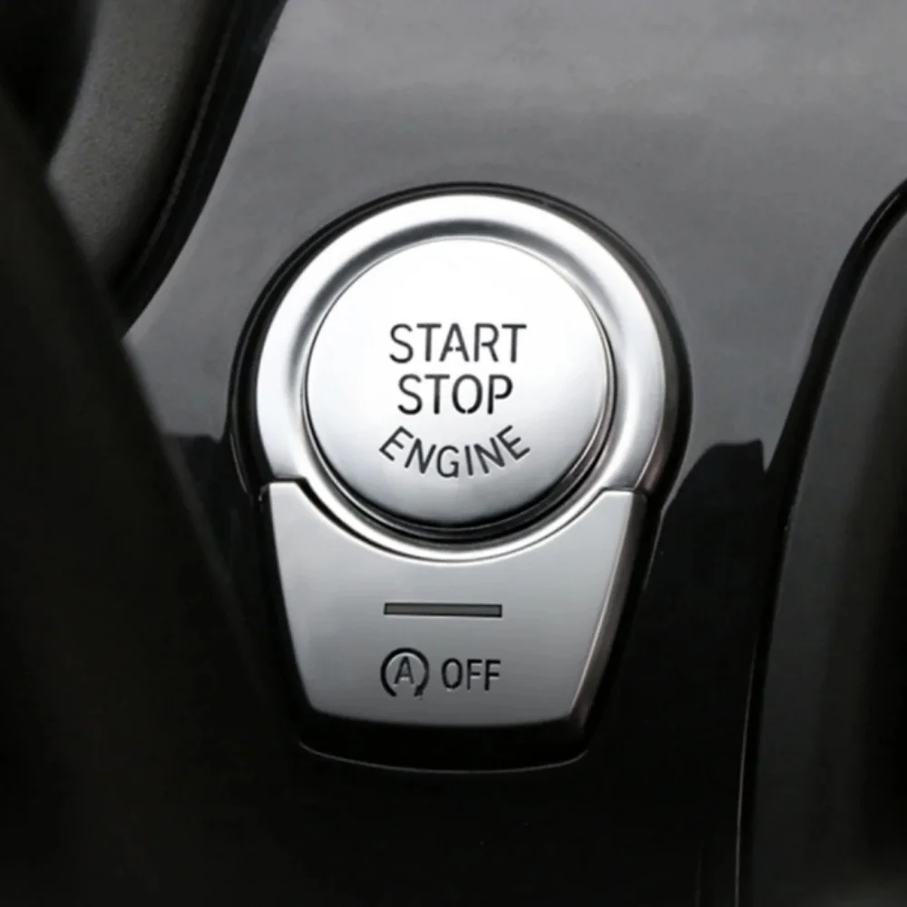 Car Interior Side Gear/Dual Flash/Start Stop/Electronic Handbrake Trim Button Sticker For BMW 5GT 5 6 7 Series X3 X4 X5 X6 F10