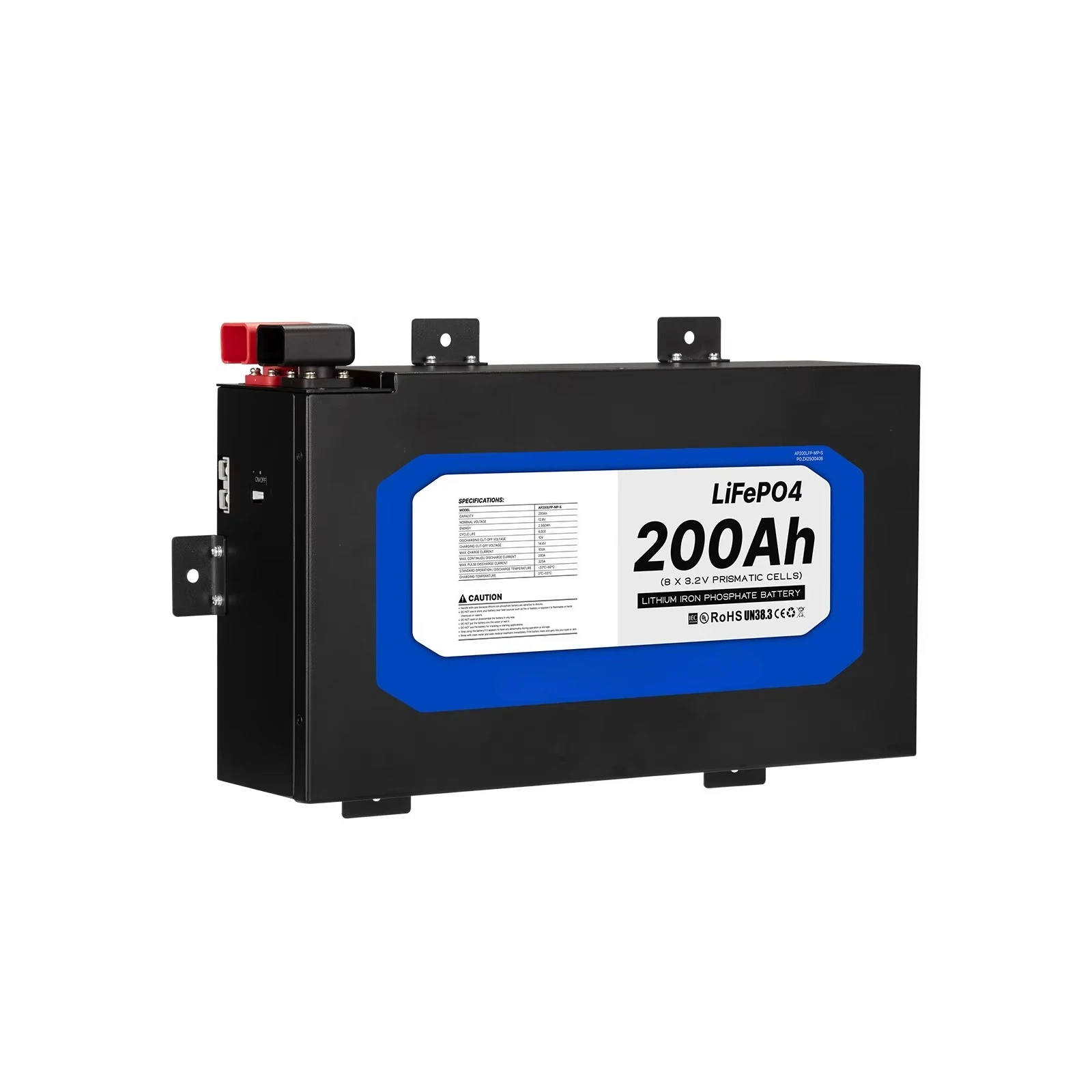 

Lifepo4 Battery 12v 200ah Lifepo4 Lithium Battery In-built BMS with APP Control for 4X4 Offroad Camping Power Supply