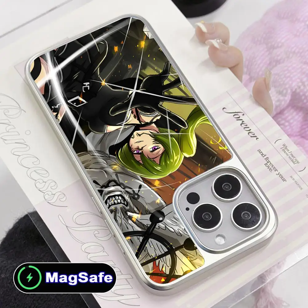 

Чехол для телефона Sousou no Frieren Ubel для iPhone 17, 16, 15, 14, 13, 12, 11 Air Pro Max Plus Magsafe, цветной чехол с серебряным покрытием