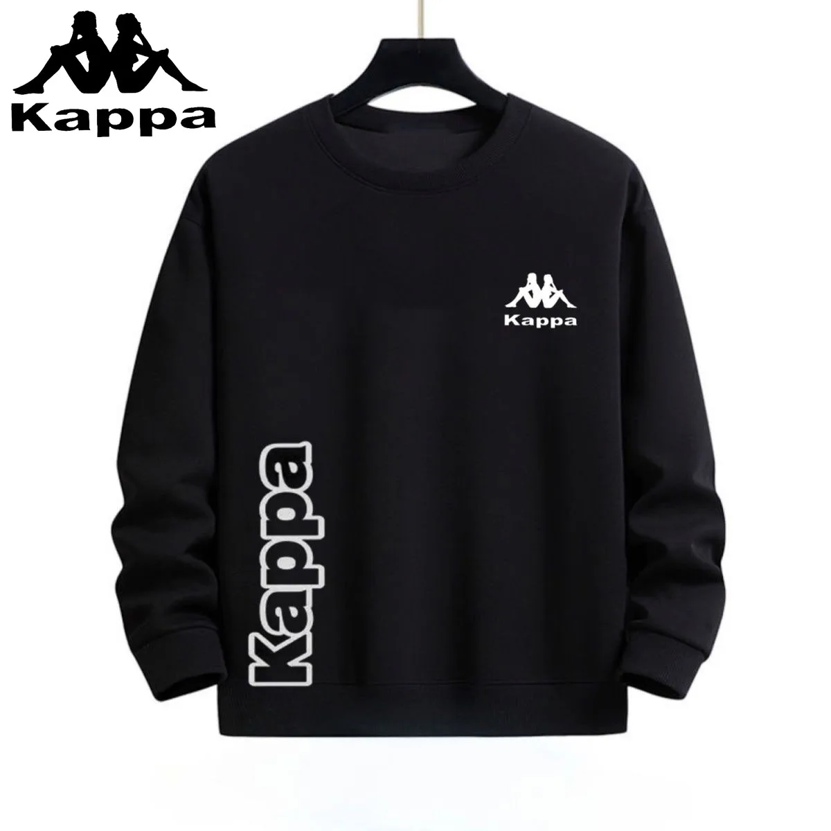 

Kappa New Sweatshirts For Men And Women Autumn Winter Clothing Loose Plus Velvet Round Neck Pullovers Tops Casual Sweatshirts