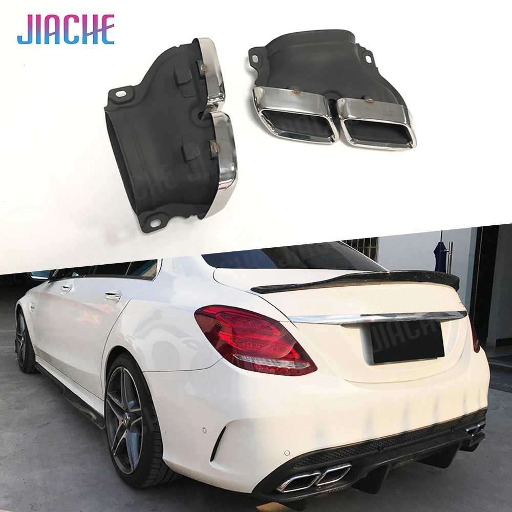 

JIACHE автомобильные насадки на глушитель из нержавеющей стали для Mercedes Benz C E S Class W205 W207 W212 C200 C300 C260 C180