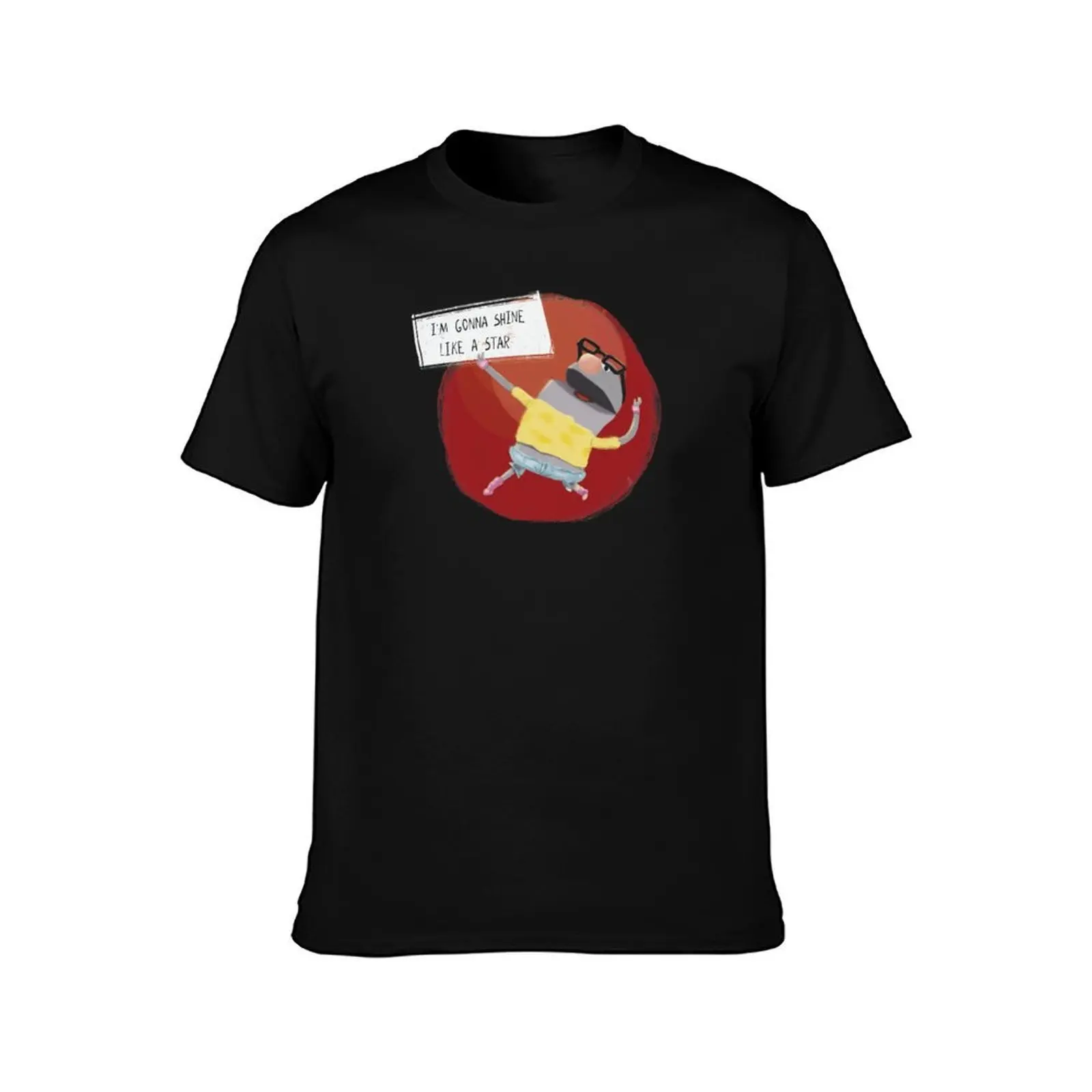 I'm gonna shine like a star T-Shirt, Summer Casual Cotton Tee, Oversized Streetwear Tops, Vintage Graphic Print, 100% Cotton