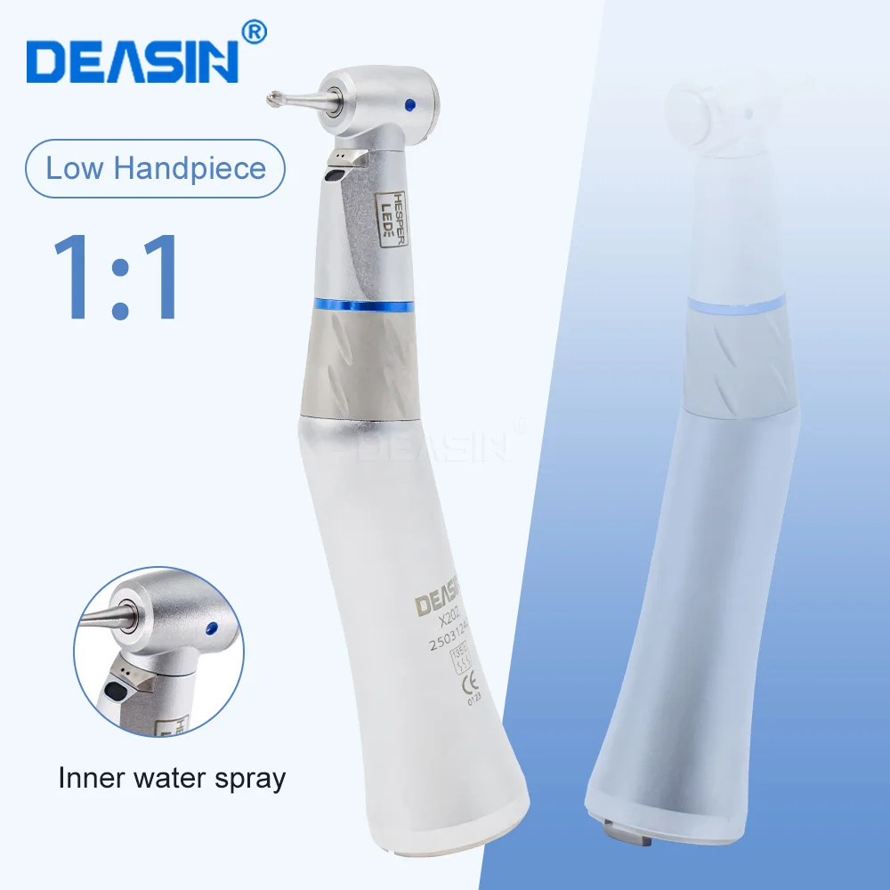 

Dental Low Speed Fiber Optic Contra Angle Handpiece X25LKV1 Dental 1:1 Handpiece