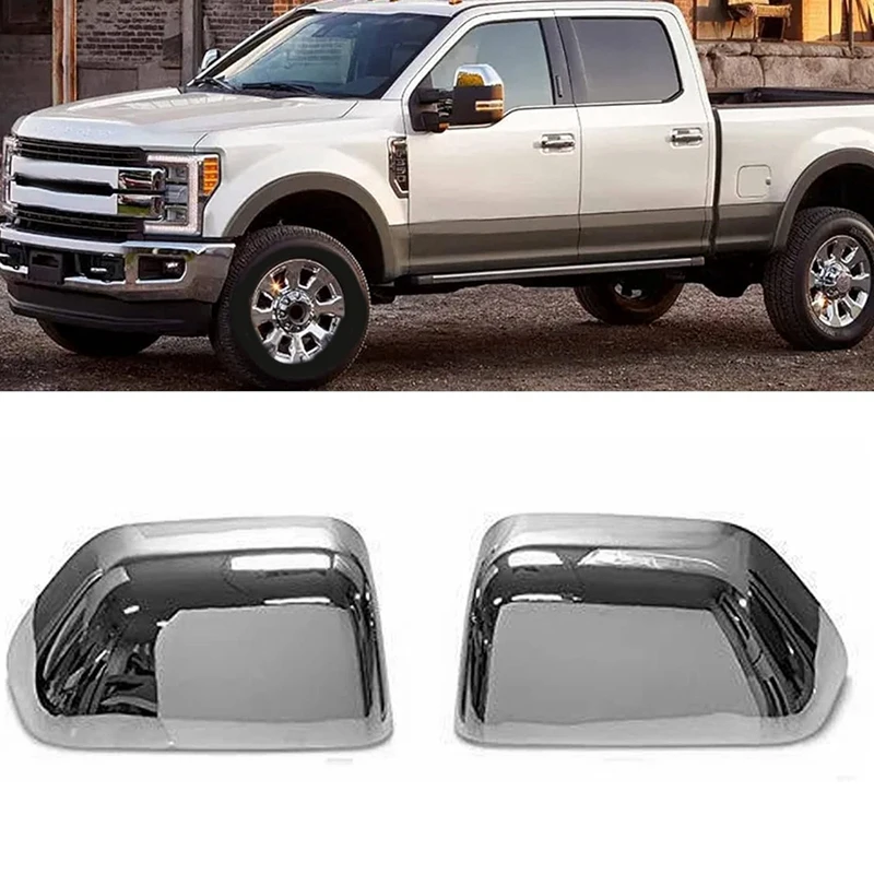 Car Side Mirror Cover For Ford F250 F350 F450 F550 2017-2023 Upper Half Mirror Housing Car Accessories Parts Kit