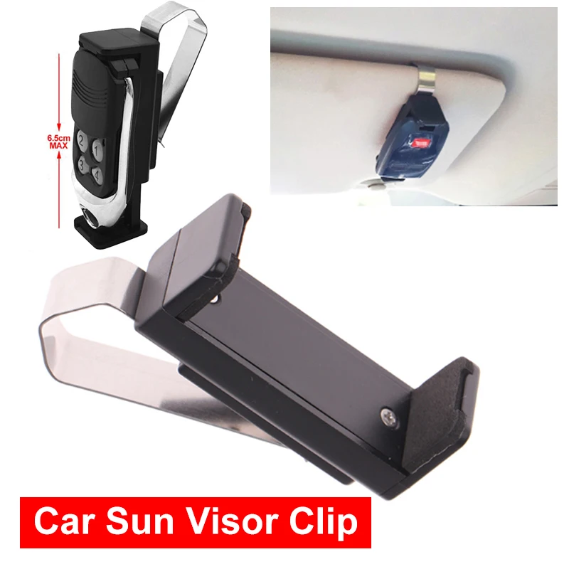 New！Car Sun Visor Clip Mount Stand 47-68mm For Garage Door Remote Control Holder Car Gate Barrier Universal Opener Keychain Rack