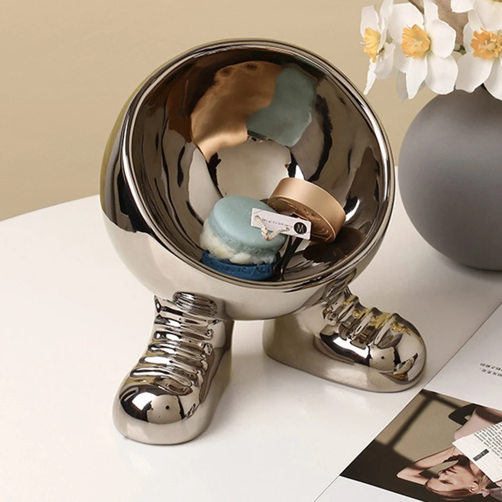

【Favorite!】Nordic Light Luxury Feet Storage Ornaments Living Room Desktop Candy Storage Supplies Living Room Decoration Ornament