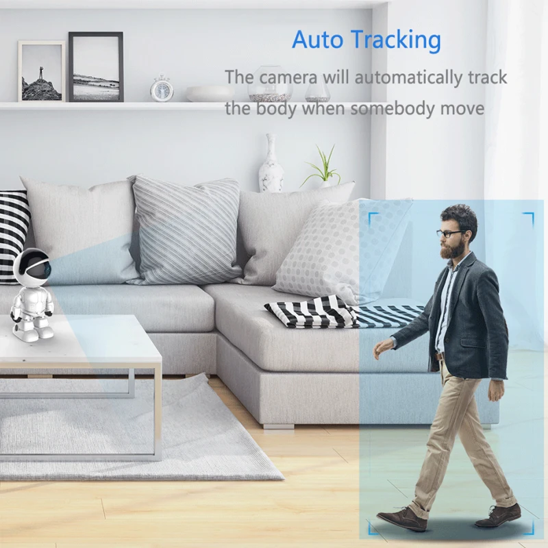 1080P Robot IP Camera WiFi Two-way Audio Surveillance 360° Night Vision Security Camera P2P Smart Home Camera Video Surveillance