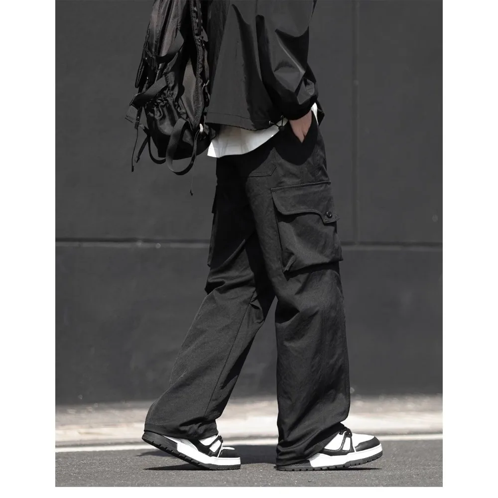 Invisible Open Crotch Outdoor Sex Exoticism Pants Men's Trend Paratrooper Cargo Men Loose Straight Handsome Casual Multi-pocket