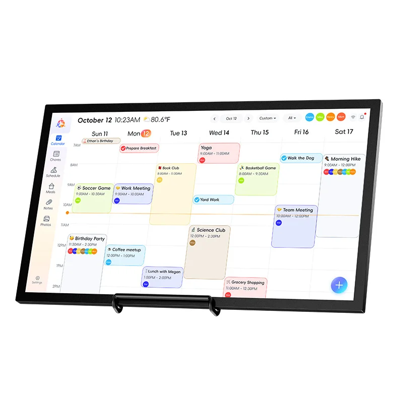 شاشة لمس بتقويم لافتات رقمية بنظام أندرويد داخلي مقاس 21.5 بوصة قابلة للتخصيص مع تركيب حامل أرضي للتلفزيون