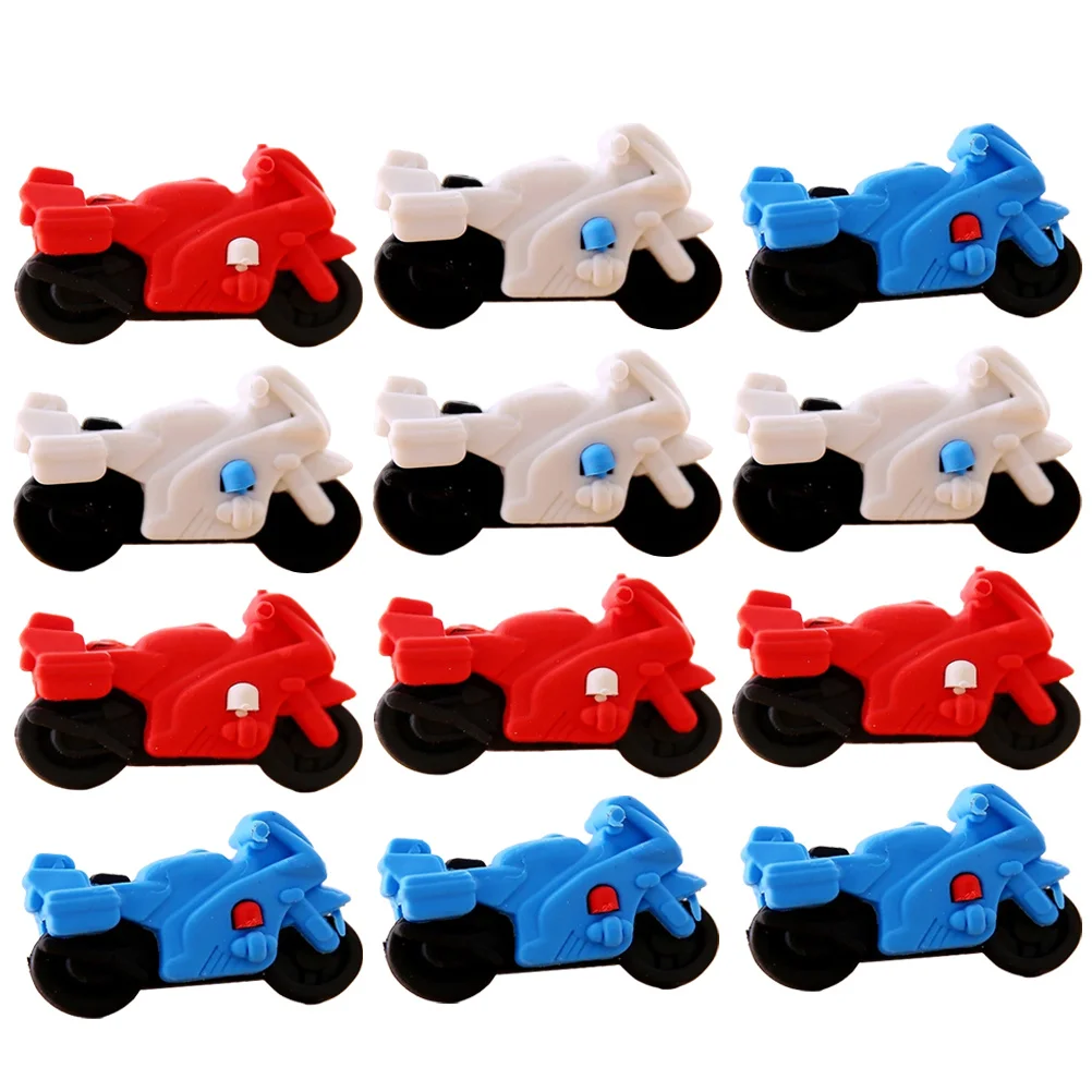 

20Pcs Motorbike Erasers Cartoon Small Student Erasers Bulk Kids School Supplies Gifts Students Gifts Student Prizes
