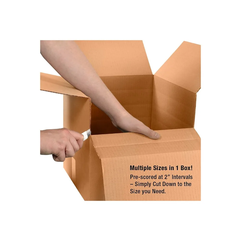 صناديق بريد بيضاء متعددة العمق للكتب، 100-9، 5/8 × 6 5/8 × 1 1/4 بوصة، تغليف شحن متين