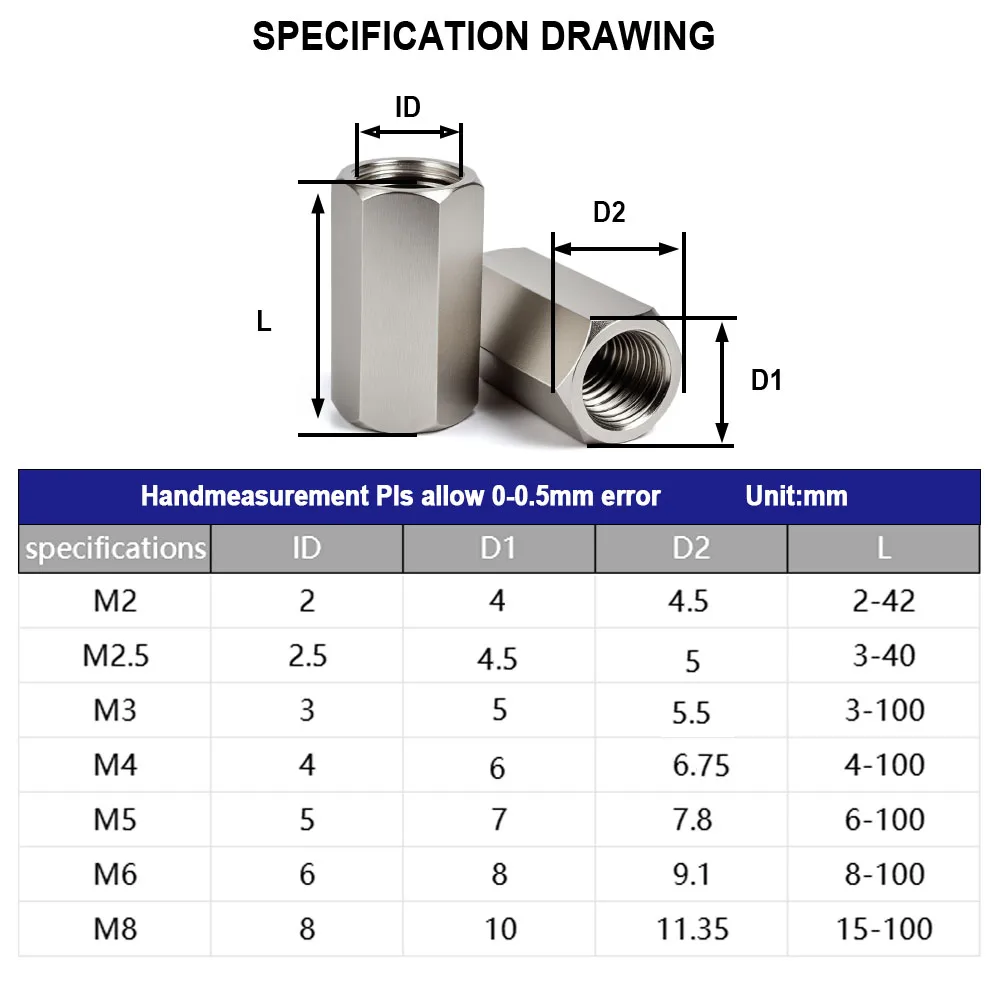 M2 M2.5 M3 M4 M5 M6 304 Stainless Steel Hex Motherboard Standoff Board Rack Stud Spacing Screw Female PCB Pillars Bolt Spacer image 2