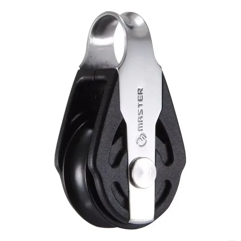 Sailboat Pulley Block, 29mm Single Sheave Ball Bearing Sideplates, for 8mm Wire, Aluminum Alloy, SPB-2911F, for Marine Rigging