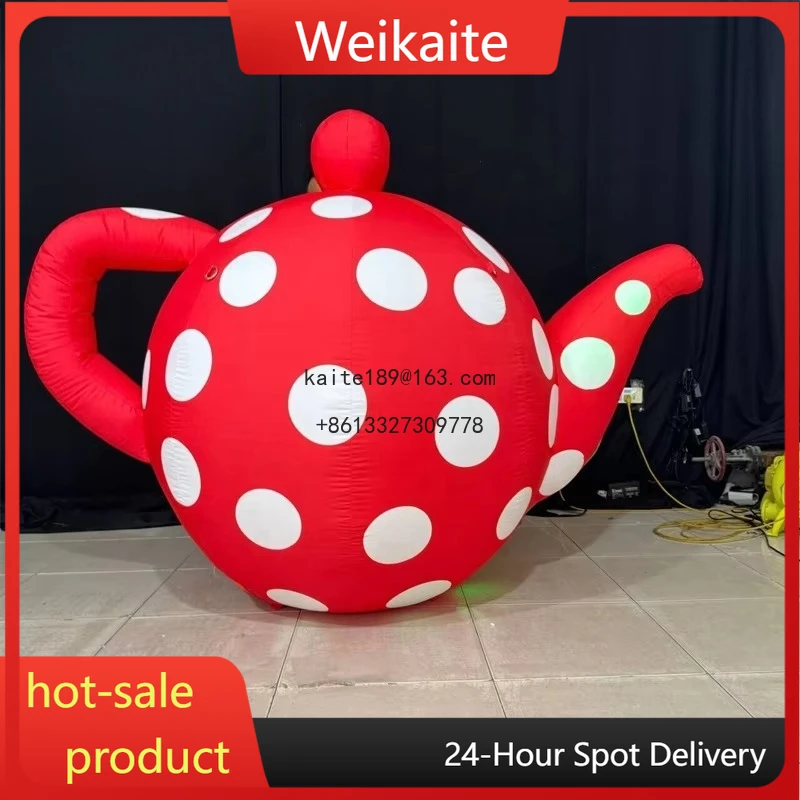 

Cartoon Style Activity Decoration Inflatable Tea Pot,inflatable Red Tea Pot Balloon