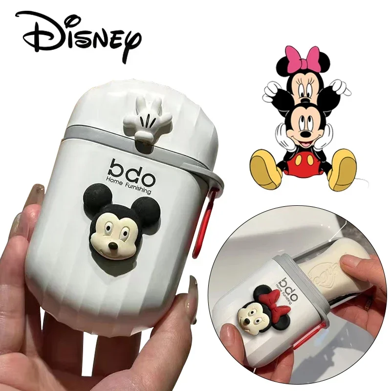 Disney Mickey Minnie Portable Travel Soap Box Waterproof Leakproof Soap Container Cartoon Easy Carry Bathroom Storage Sealed Box