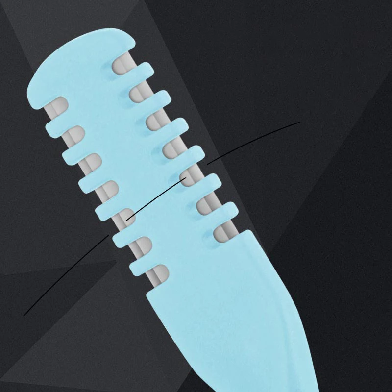 ステンレス鋼の鼻のトリミングはさみ、鼻の毛の掃除機、二重頭の脱毛、トリミングブラシ、1個