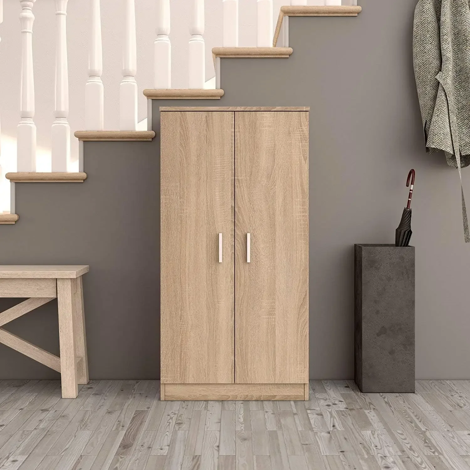 Mueble Zapatero Dos Puertas, Mueble Auxiliar, Modelo Basic, multifunctional furniture  ，wardrobe ，Armario ，bedroom furniture