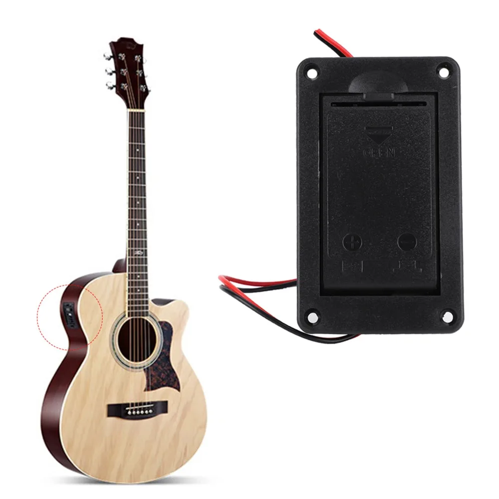 بطارية 9 فولت متوافقة صندوق بطارية 9 فولت مقصورة بطارية موصل بيك اب غطاء علبة البطارية أسود #1