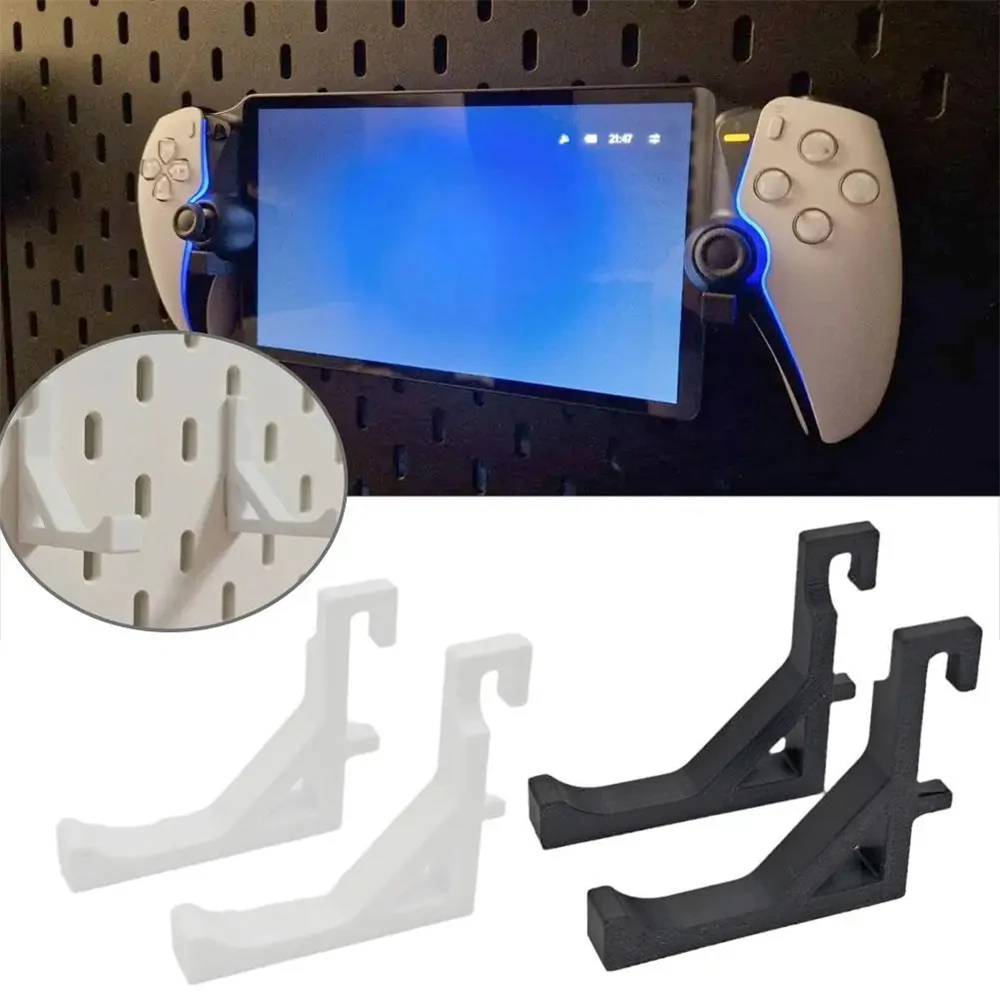 2pc for PlayStation Portal Handheld Console for SKADIS Hole Board Wall Mounting Bracket Base Stand Holder