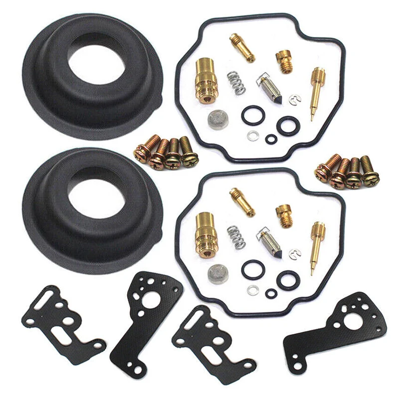 2 Sets Carburetor Repair Rebuild Kit Diaphragm Fit for Yamaha XV500 XV535 XV535S Virago 535 Accessories