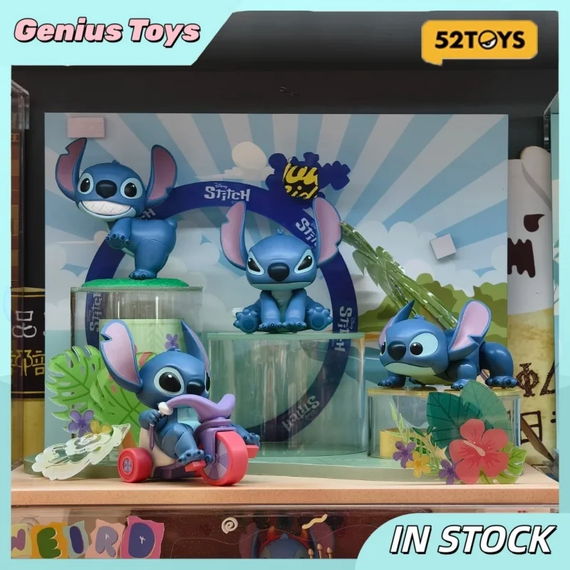 

52TOYS Disney Stitch By Your Side Series Mechanical Moving Action Figure Blind Box Toy Desktop Decoration Children's Plaything