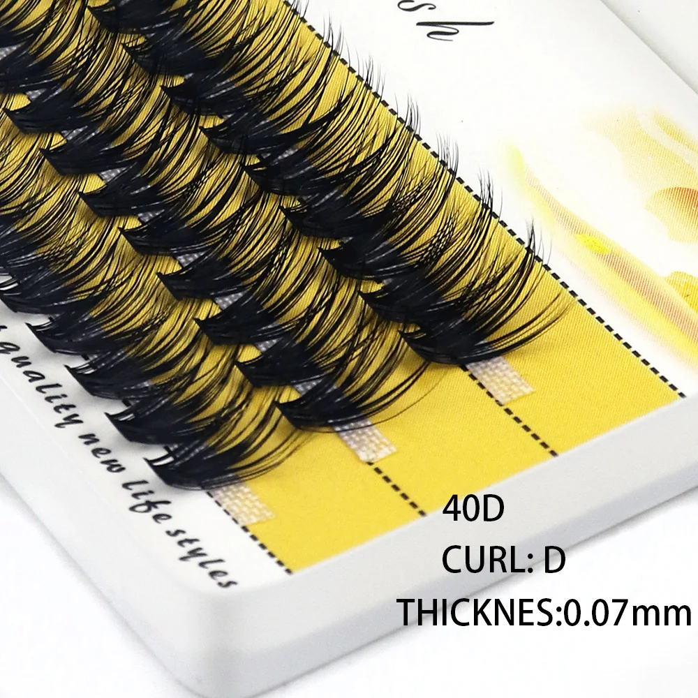 40D/30D/20D Mink Eyelashes 1 Box/60 Bundles Natural Eyelash extension 3D Russia Individual Eyelash Cluster Makeup Tools Lashes