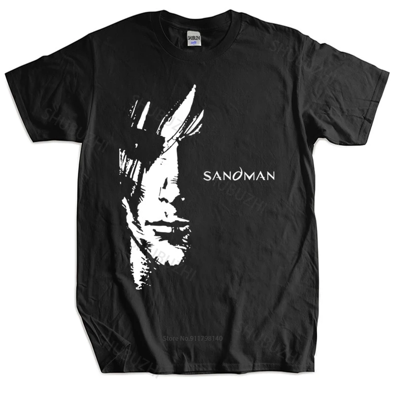 Mens summer cotton tshirt loose tops SANDMAN T SHIRT COMIC BOOK SUPERHERO unisex tee-shirt women top tees