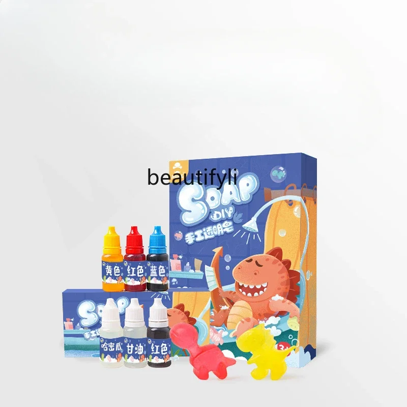 Conjunto de material de sabão de cristal artesanal infantil, molde, brinquedos para meninos e meninas de 3 a 9 anos