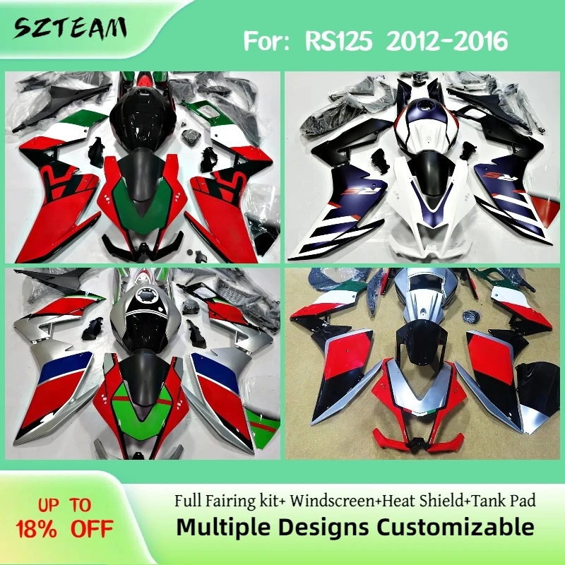 Fit for Aprilia RS125 2012- 2016 Aftermarket ABS Injection Molded Motorcycle Fairings RS4 125 12-16 Fairing Kit PRO-2