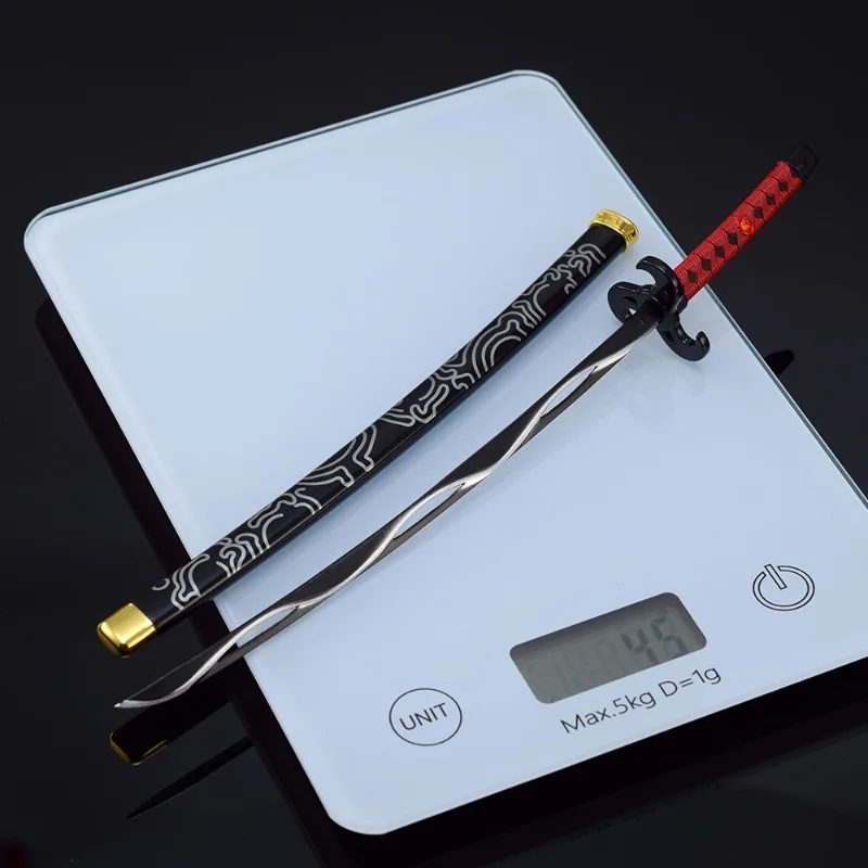 Lame de coupe-vent en métal, 26cm, arme à maillons, katana, modèle de sécurité, ornements de samouraï, épée, cadeau, collection de jouets pour garçons