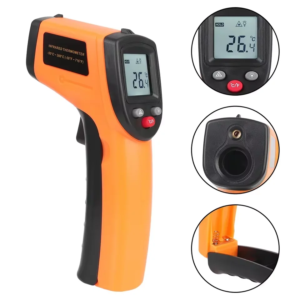 New T600 T600A Digital Infrared Thermometer Gun -58°F to 1112°F (-50℃ to 600℃) Professional Industrial Laser Temperature Gun