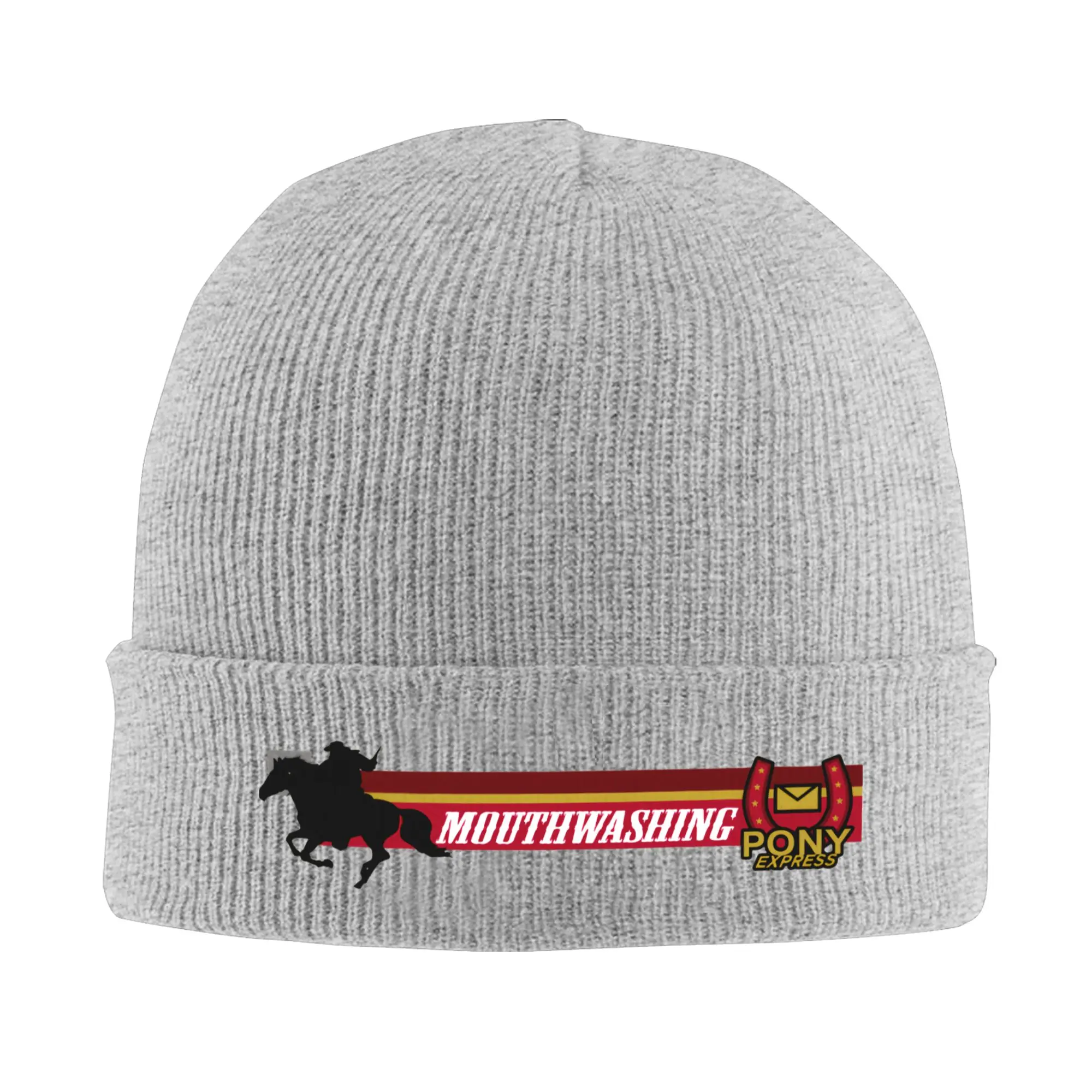 Vintage Inspired Pony Express Logo Mouthwashing Hats Autumn Winter Beanie Ski  Cap Female Male Acrylic Knitted Caps
