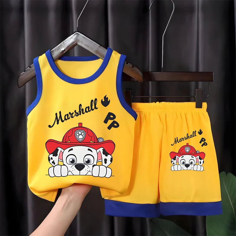 

PAW Patrol 2PCS Children Clothing Vest Suit Children's Sets Summer Vest Shorts Boys Girls Sleeveless Kids Clothes for baby
