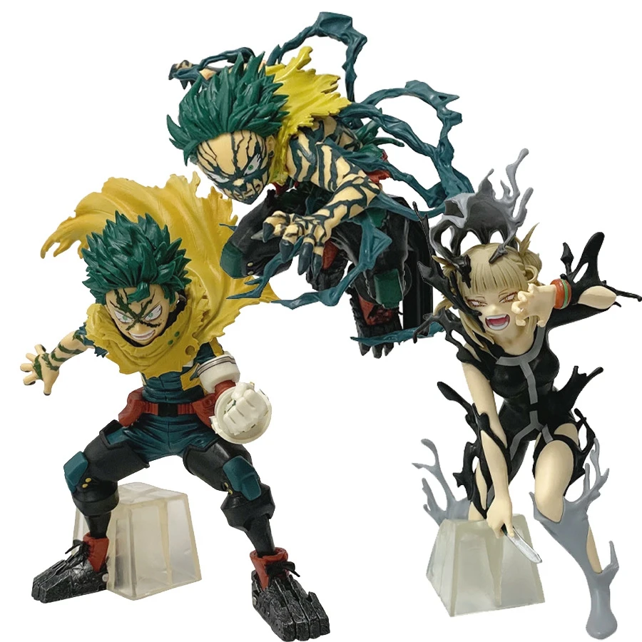 Figura de acción de 21 cm de Boku no Hero Academia, Midoriya Izuku luchando, figura de acción de Bakugou Katsuki/Todoroki Shouto, modelo de juguete.
