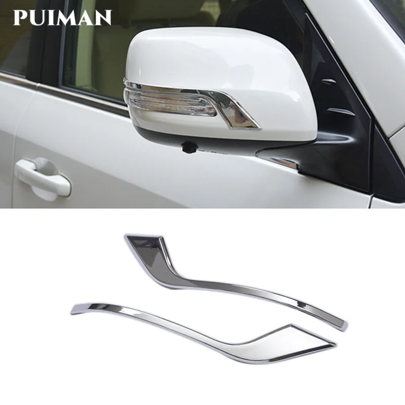 For Toyota Land Cruiser 200 LC200 2011 2012 2013 2014-2019 Car Wing Door Side Rearview Mirror Cover Chrome Trim Garnish One Pair