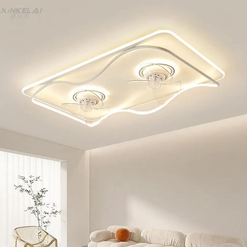 Living room main light fan light, modern simple rectangle