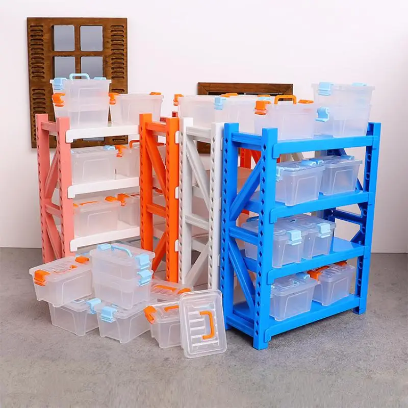 Półki warstwowe do domku dla lalek w skali 1:12, meble zabawkowe do modelowania domu, akcesoria do dekoracji domku dla lalek