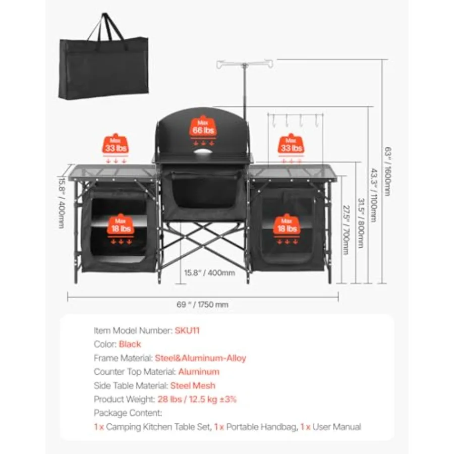 Mesa de Cozinha para Camping, - Camping Cooking Cupboard avaliação e preço