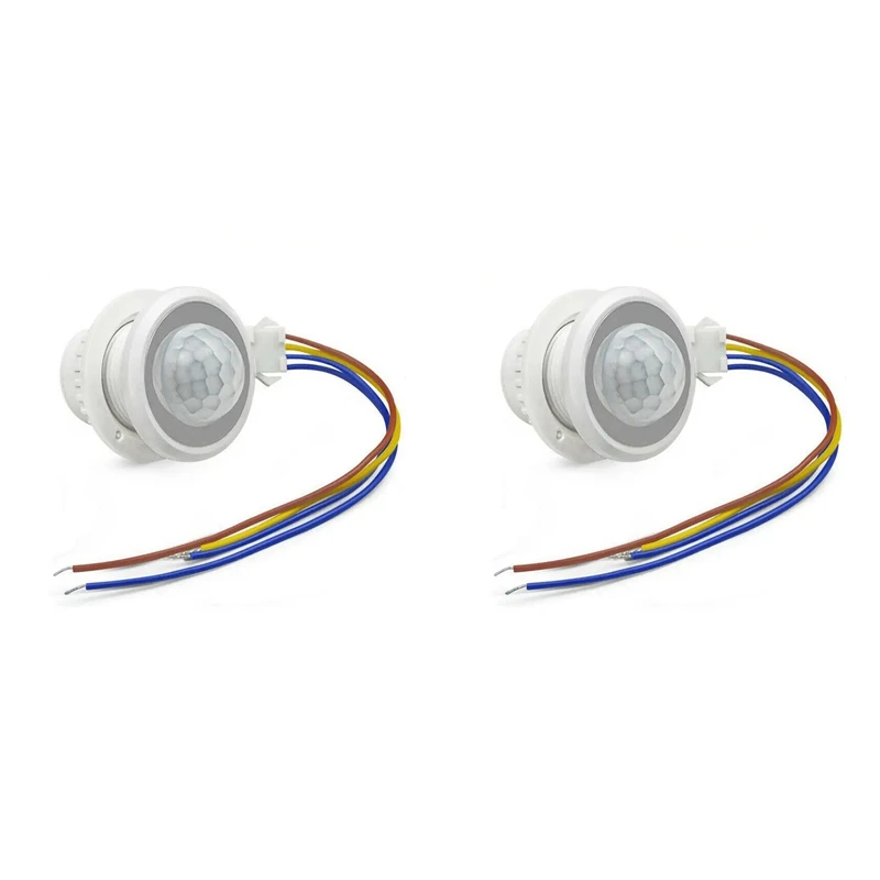 ABRU-2X interruptor de luz con Sensor de movimiento AC85-265V Sensor PIR para iluminación retardo de tiempo ajustar lámpara Detector de movimiento