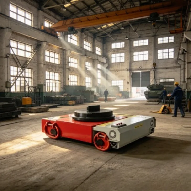 For Construction Cargo Handling 45T Electric Tank Trolley Crawler Type Battery Powered Remote Control Machine Mover