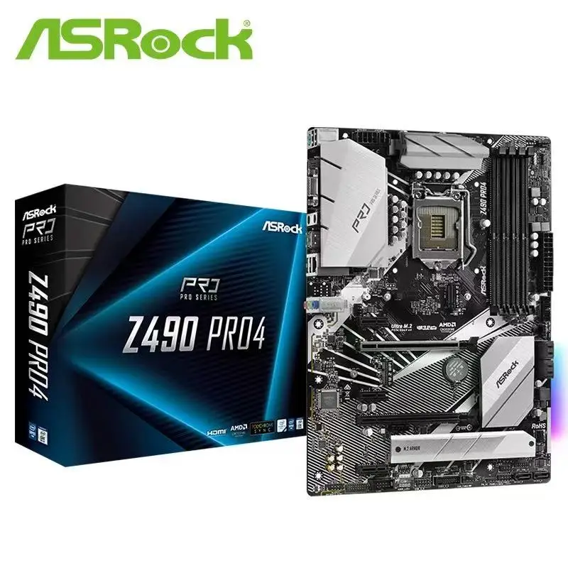 

ASROCK/ASRock Technology Z490 Pro 4, материнская плата для настольных игр, поддерживает 1040 0F 10 400