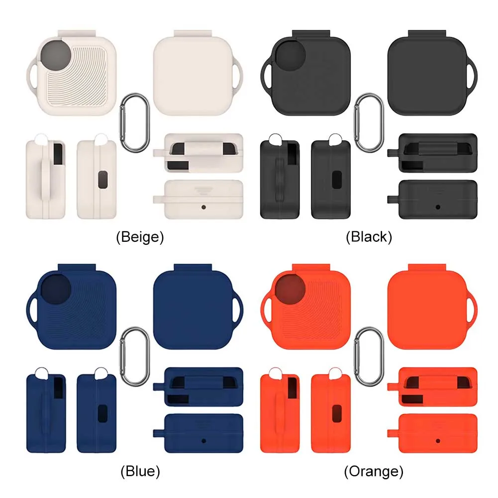 Silicone Earphones Case with Carabiner Full Protections Housing Shockproof Protector Cover Sleeve for CMF by Nothing Buds Pro 2