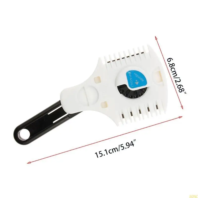 면도기 콤 조절 가능한 얇은 콤 이발 가위를위한 A0NC 더블 사이드 헤어 이발소 헤어 스타일리스트 액세서리