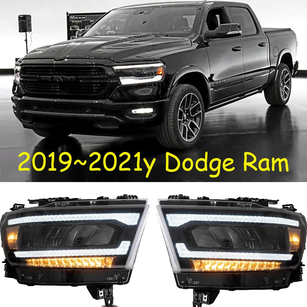 1set car bumper headlamp for Ram 1500 headlight 2019~2021y ALL IN LED DRL car accessories head light ram 1500 fog light