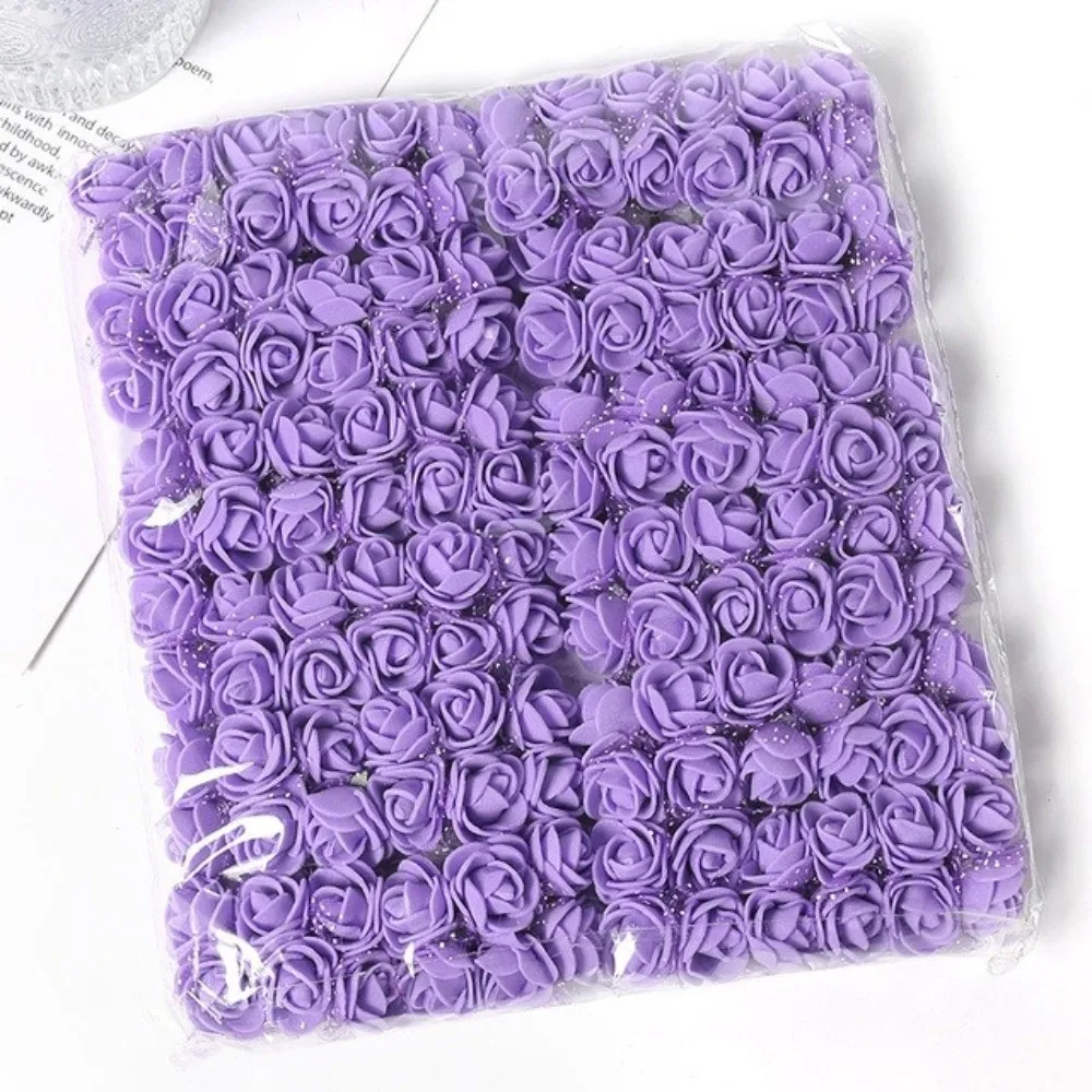 144Pcs Multicolor Foam Artificial Flower Mini Rose DIY Foam Fake Flowers Wreath Accessorie Artificial Flower Craft