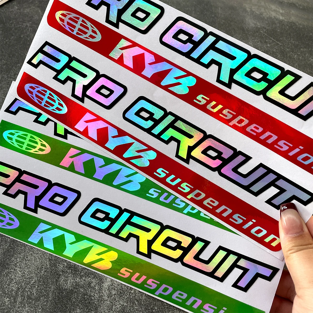 Autocollants de choc de Suspension de course arc-en-ciel KYB, accessoires de moto pour Kawasaki Z900 MT07 Tmax Suzuki Benelli KTM Honda