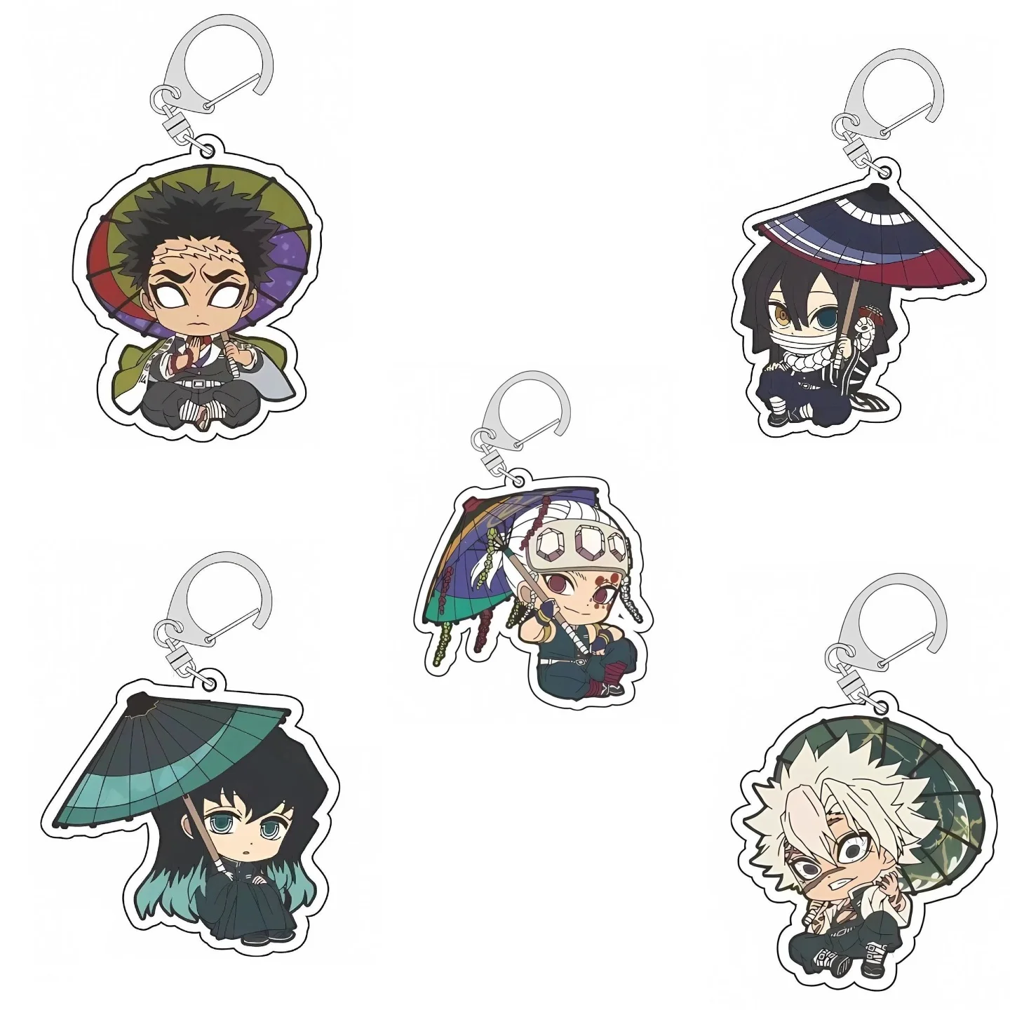 

Demon Traditional Kimono Anime Keychain Gift Anime Boy Girl Acrylic Key Chain Kimono Bag Pendant Kimono Style Stand Gift Decor