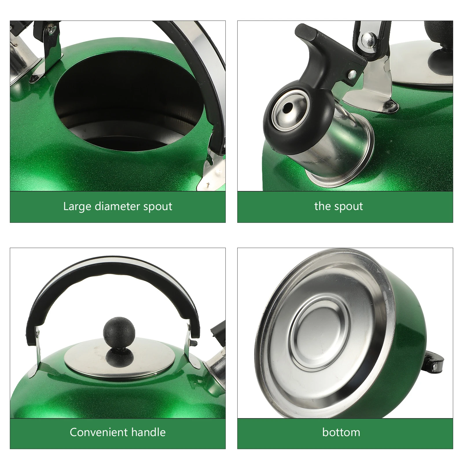 

3L Stainless Steel Whistling Kettle Heavy Duty Sounding Pot for Boiling Water Tea Coffee Household Use Metal Water Kettle