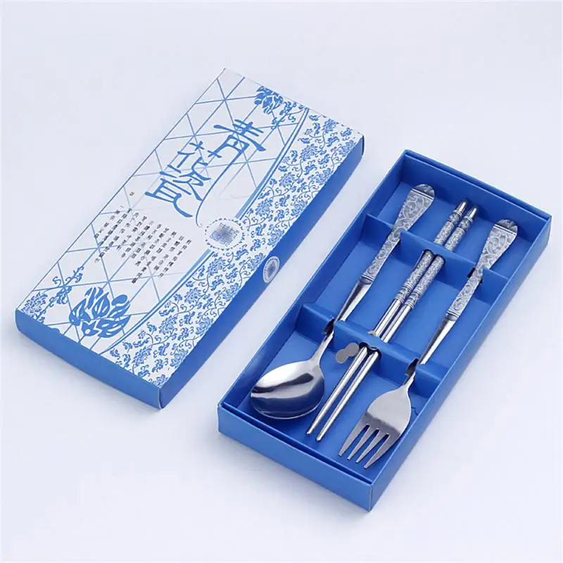 Chopsticks Spoon Set Beautiful And Practical Mirror Reflection Stainless Steel Material Small And Easy To Carry Cutlery Set
