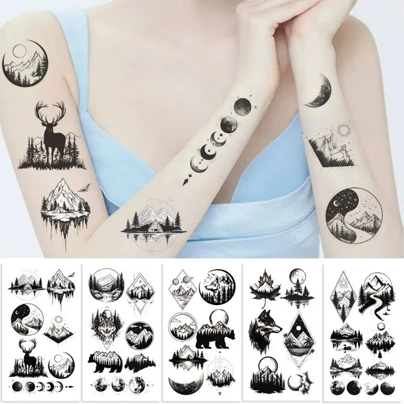 10PCS Evil Symbol Temporary Tattoo,Lasts To 15 Days New Technology Magic Waterproof Semi Permanent Sticker.
